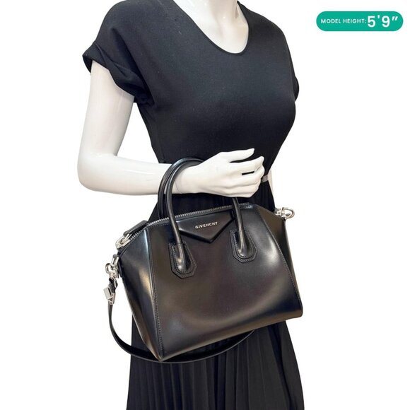Givenchy  Antigona Leather Satchel Shoulder Bag Black - Picture 2 of 13